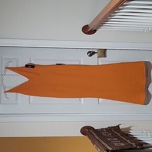 Lulus Orange Sleeveless Gown